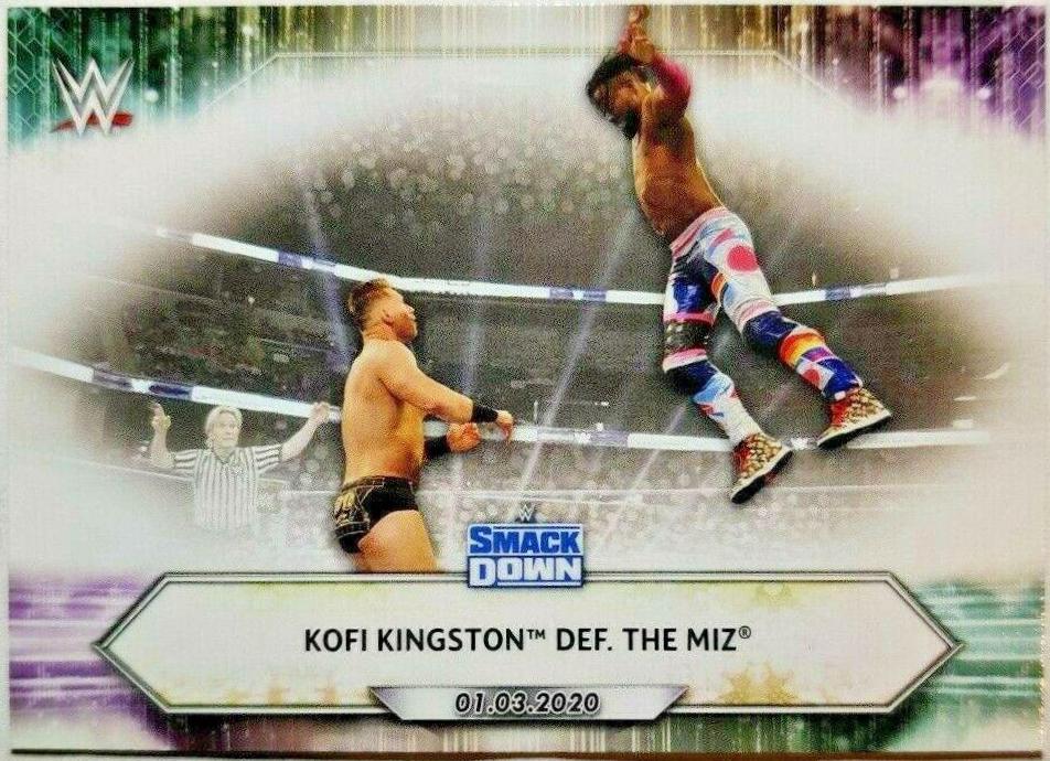 Kofi Kingston def. The Miz #1 Wrestling Cards 2021 Topps WWE