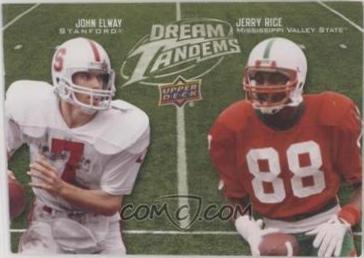 John Elway, Jerry Rice #DT-2 Football Cards 2011 Upper Deck Dream Tandems