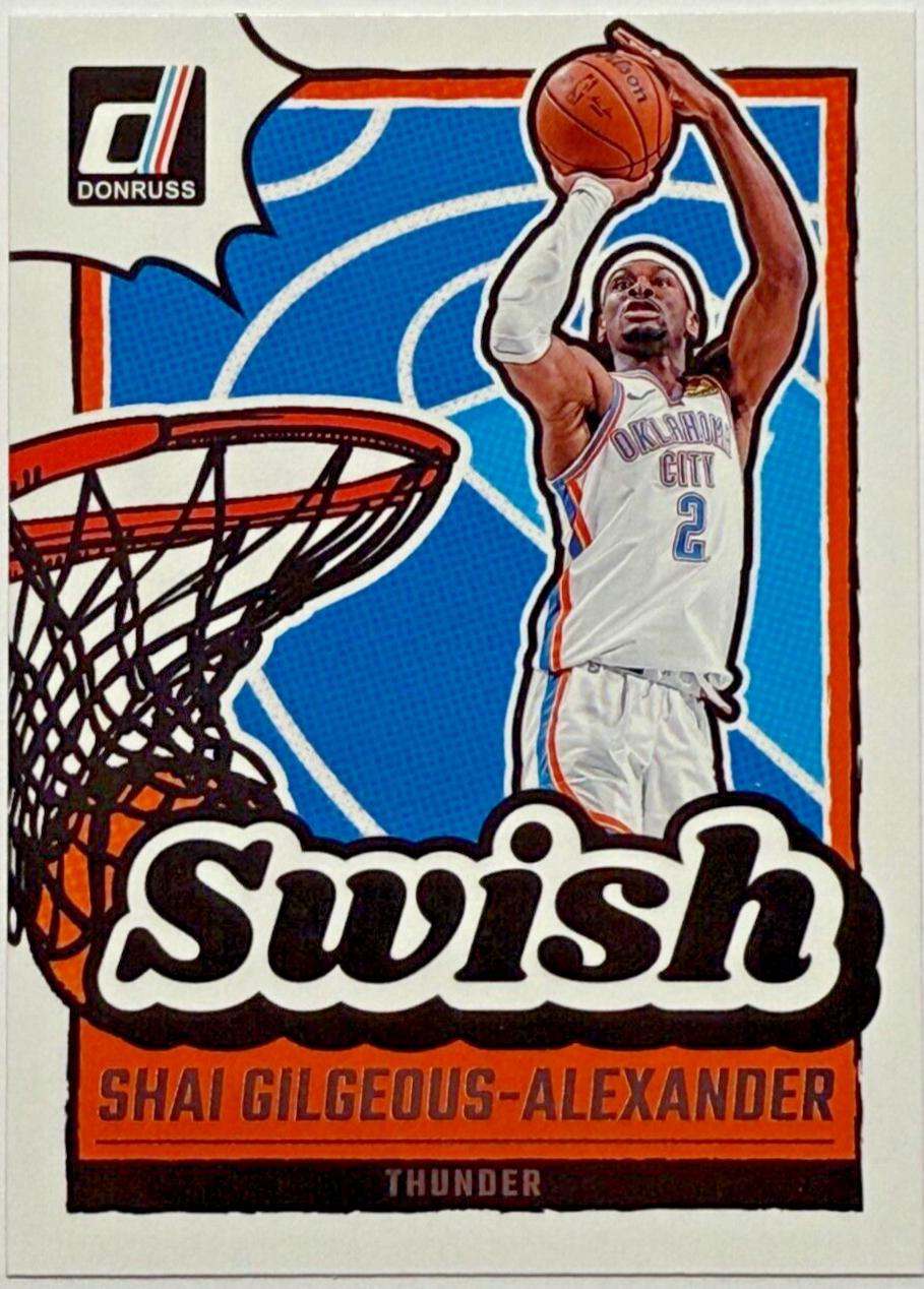 Shai Gilgeous-Alexander #1 Basketball Cards 2024 Panini Donruss Swish