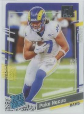 Puka Nacua #96 Football Cards 2023 Clearly Donruss
