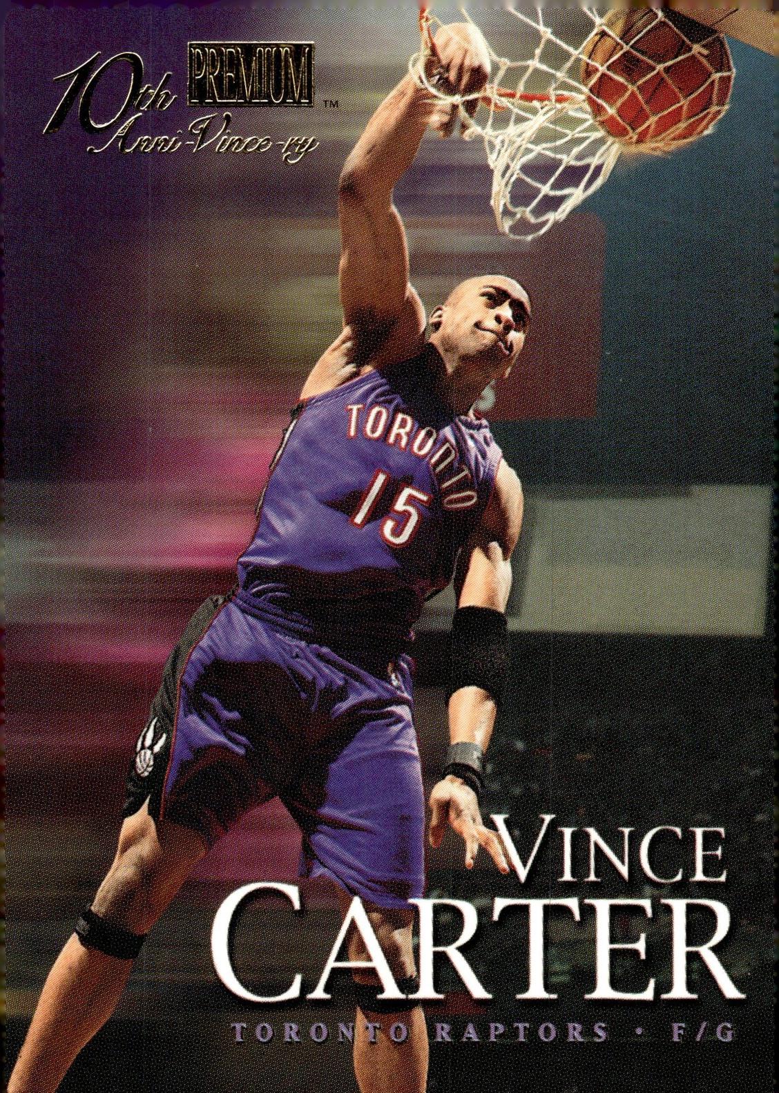 Vince Carter #1999-2000 2000-01 Fleer Premium Basketball 10th Anni-Vince-ry
