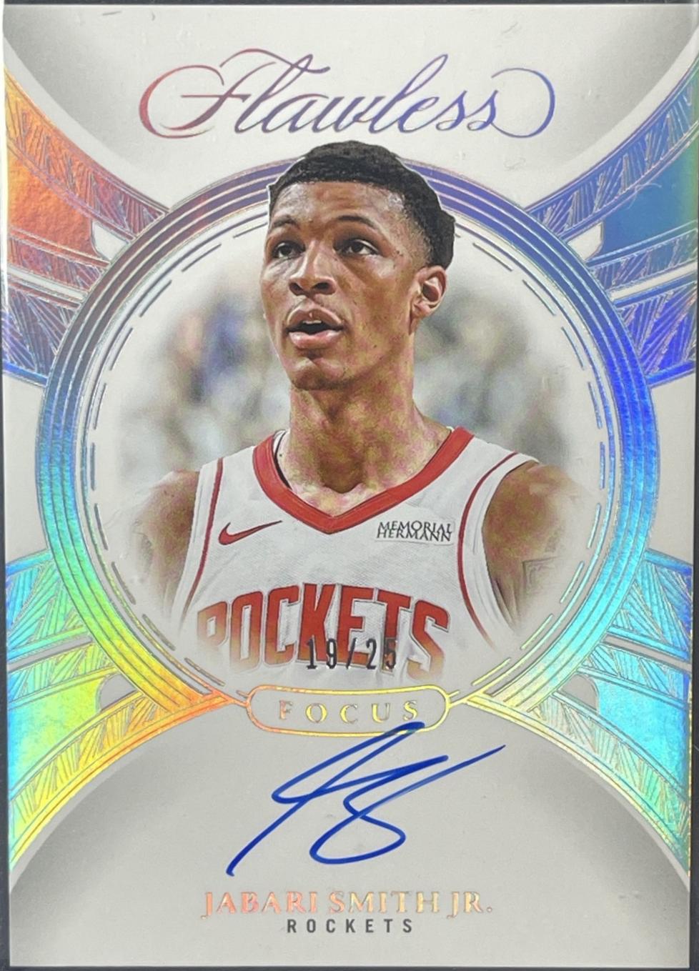 Jabari Smith Jr. #15 2024 Panini Flawless Focus Autograph Basketball