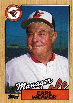 Earl Weaver #568 Baseball Cards 1987 Topps