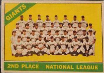 Giants Team #19 Baseball Cards 1966 Venezuela Topps