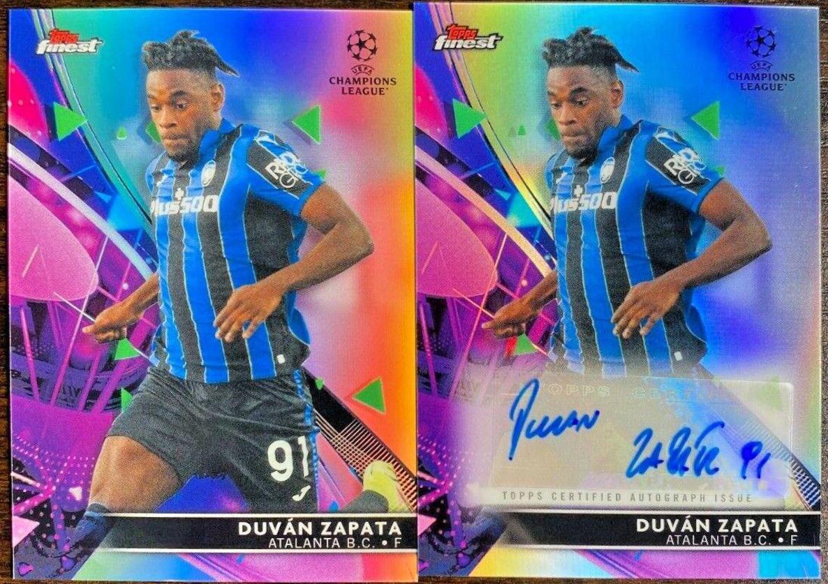 Duvan Zapata #BA-DZ 2021 Topps Finest UEFA Champions League Autographs