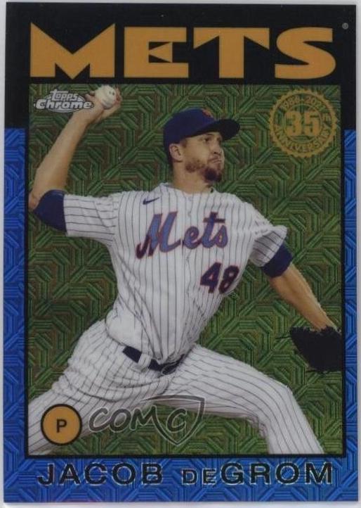 Jacob deGrom #86BC-62 2021 Topps 1986 Chrome Silver Pack Baseball