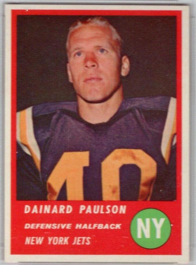 Dainard Paulson #18 Football Cards 1963 Fleer