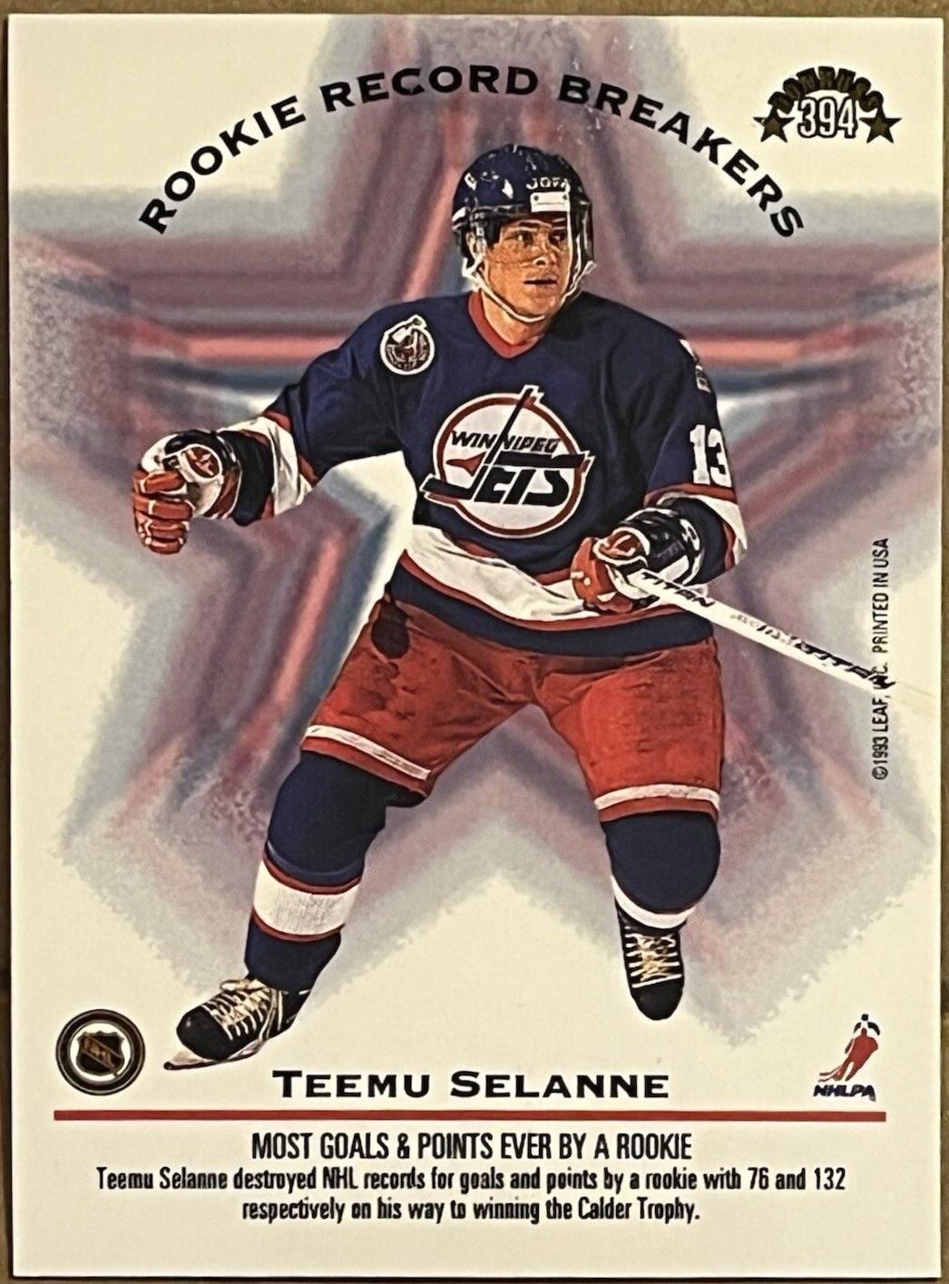 Teemu Selanne / Joe Juneau #394 Hockey Cards 1993 Donruss