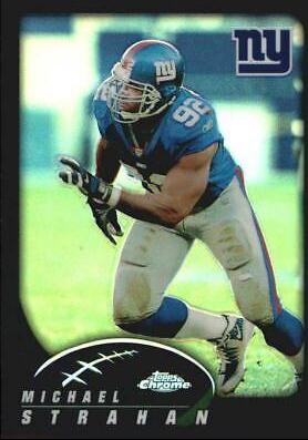 Michael Strahan #20 Football Cards 2002 Topps Chrome