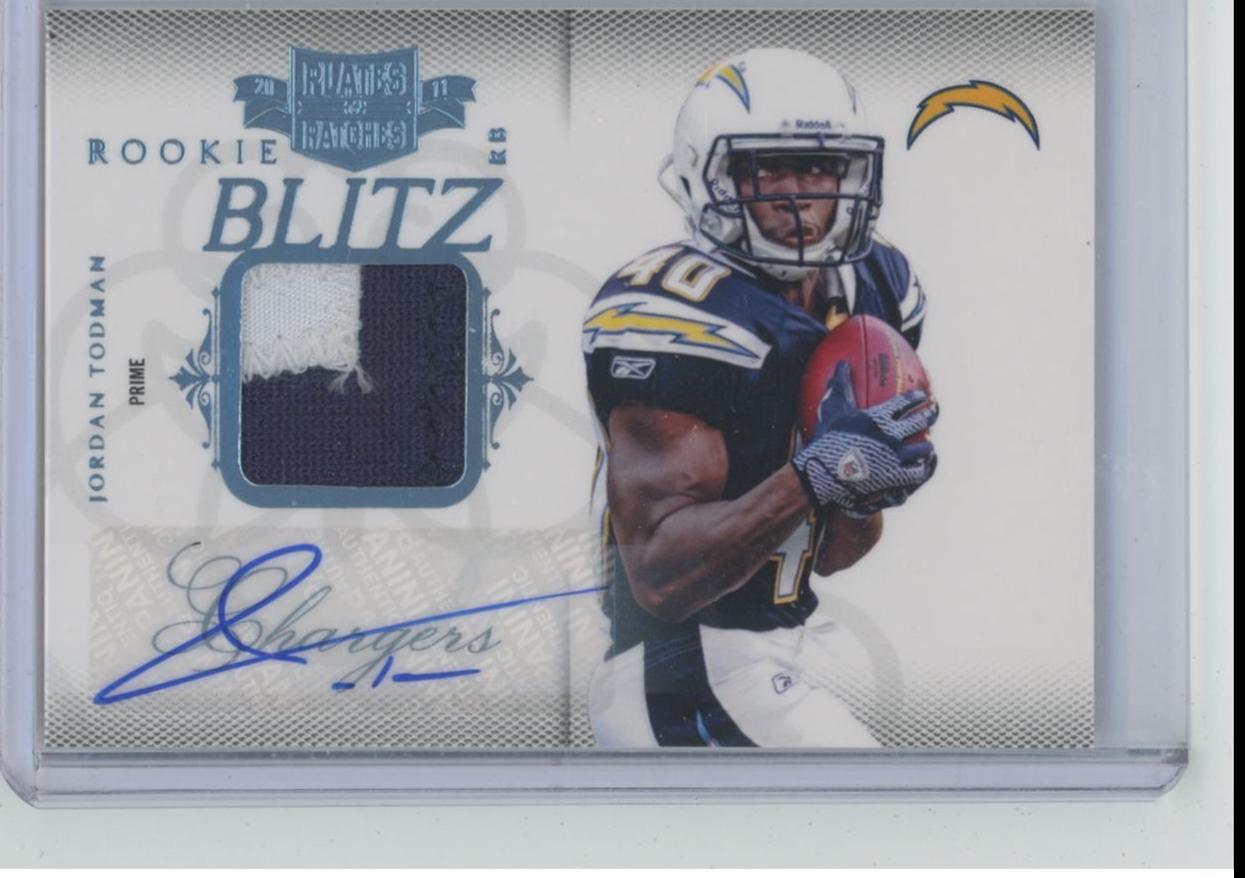 Jordan Todman #10 2011 Panini Plates & Patches Rookie Blitz Football