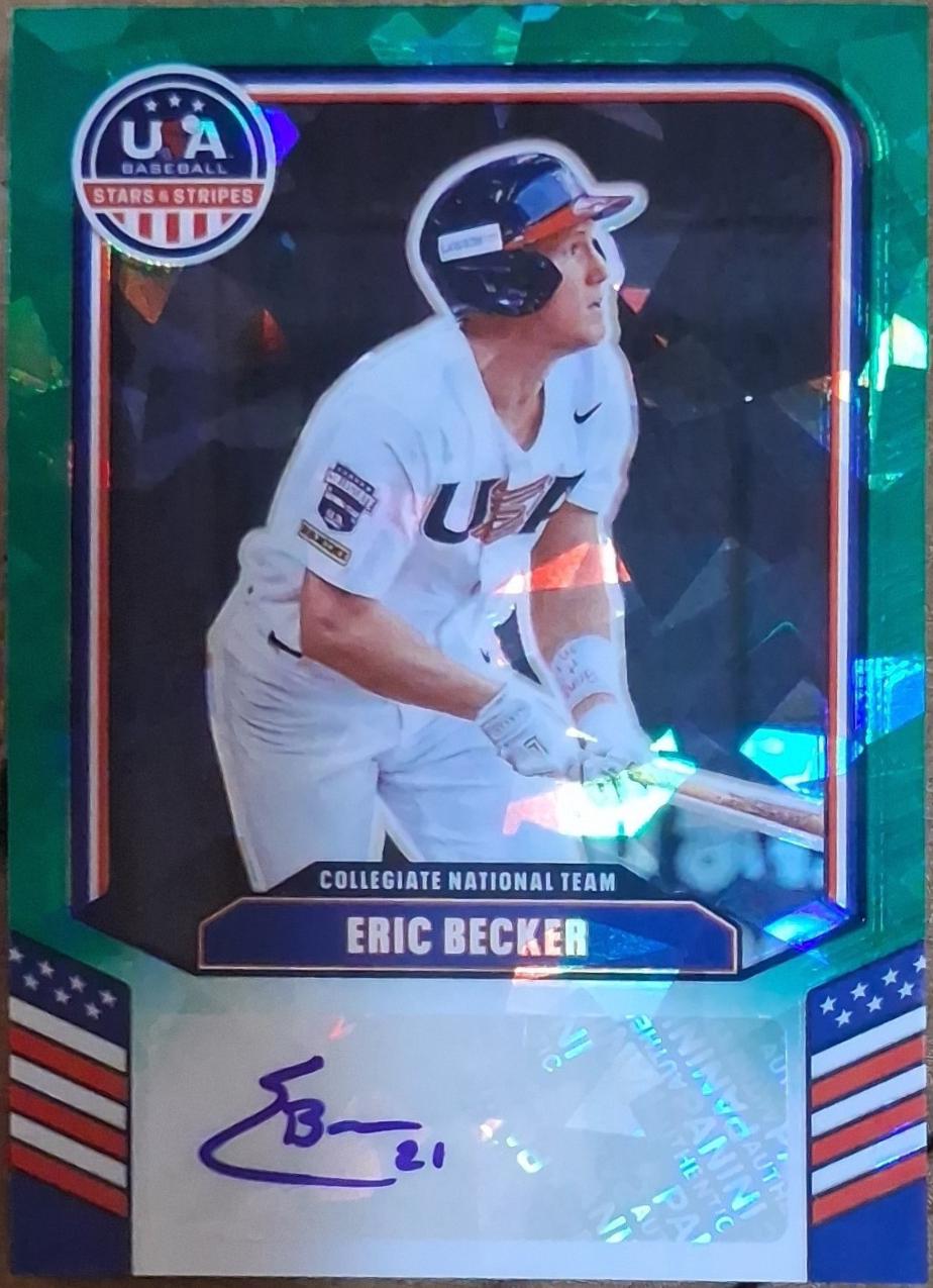 Eric Becker #CNT-EB 2026 Panini Stars And Stripes Prizm USA Collegiate National Team Signature Baseball