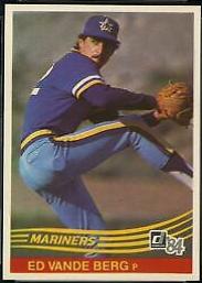 Ed Vande Berg #604 Baseball Cards 1984 Donruss