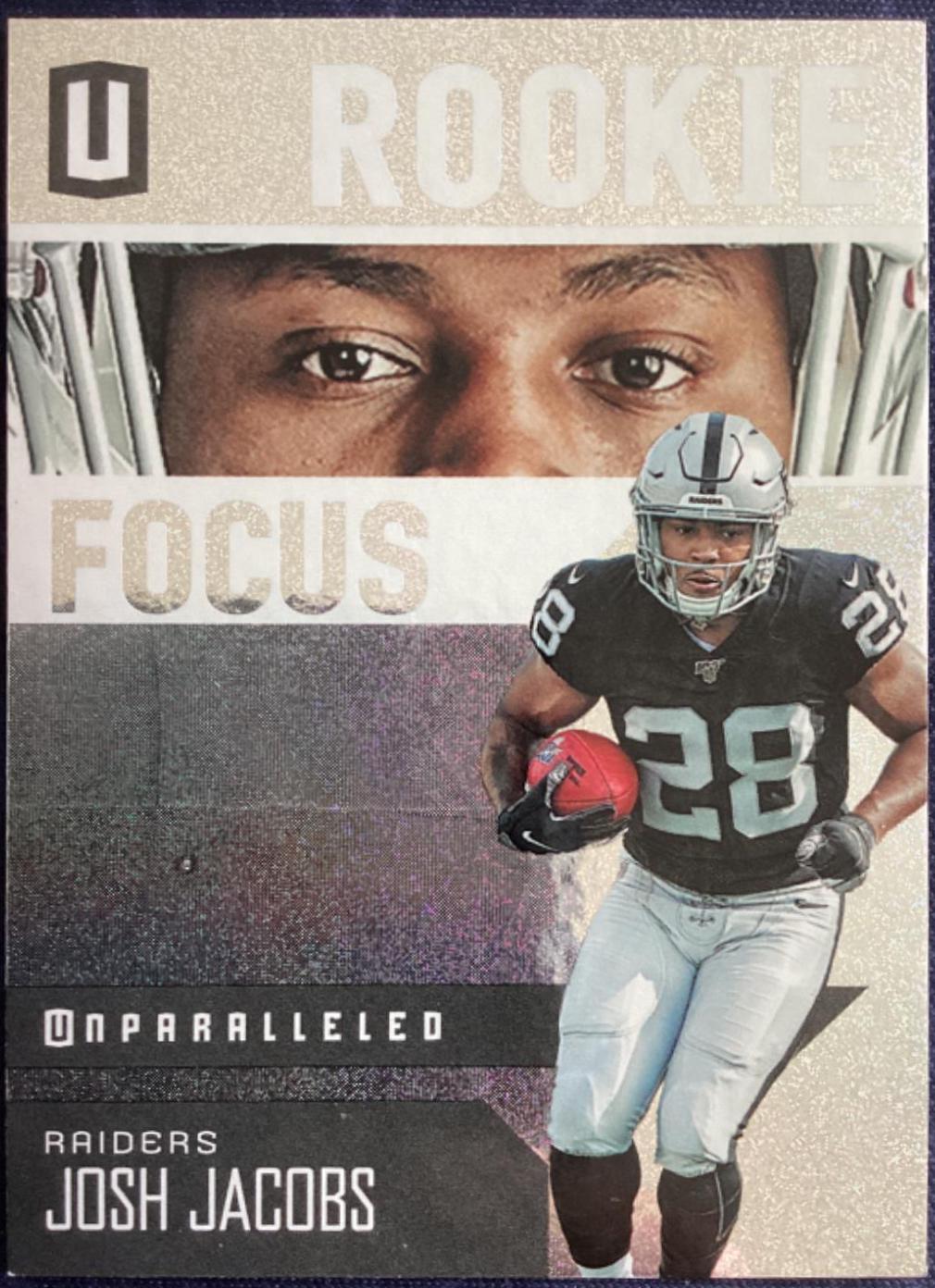 Josh Jacobs #RF-JJ Football Cards 2019 Panini Unparalleled Rookie Focus