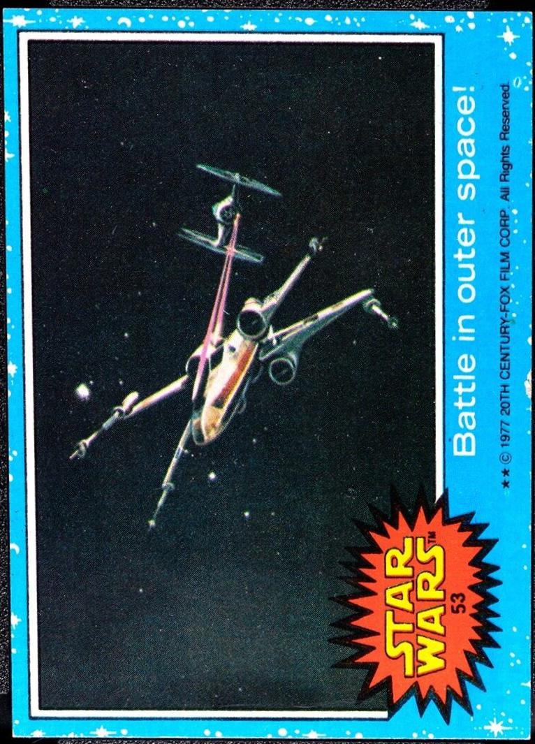 Battle in outer space! #53 1977 Topps Star Wars