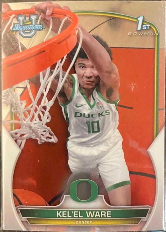 Kel'el Ware #68 Basketball Cards 2022 Bowman Chrome University