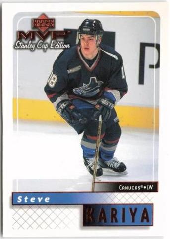 Steve Kariya #181 Hockey Cards 1999 Upper Deck MVP Stanley Cup Edition