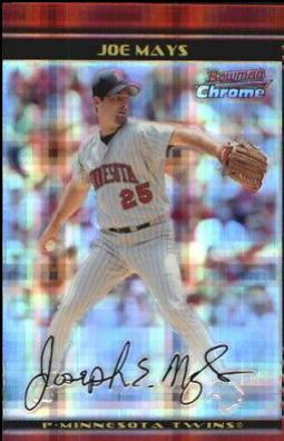 Joe Mays #16 Baseball Cards 2002 Bowman Chrome