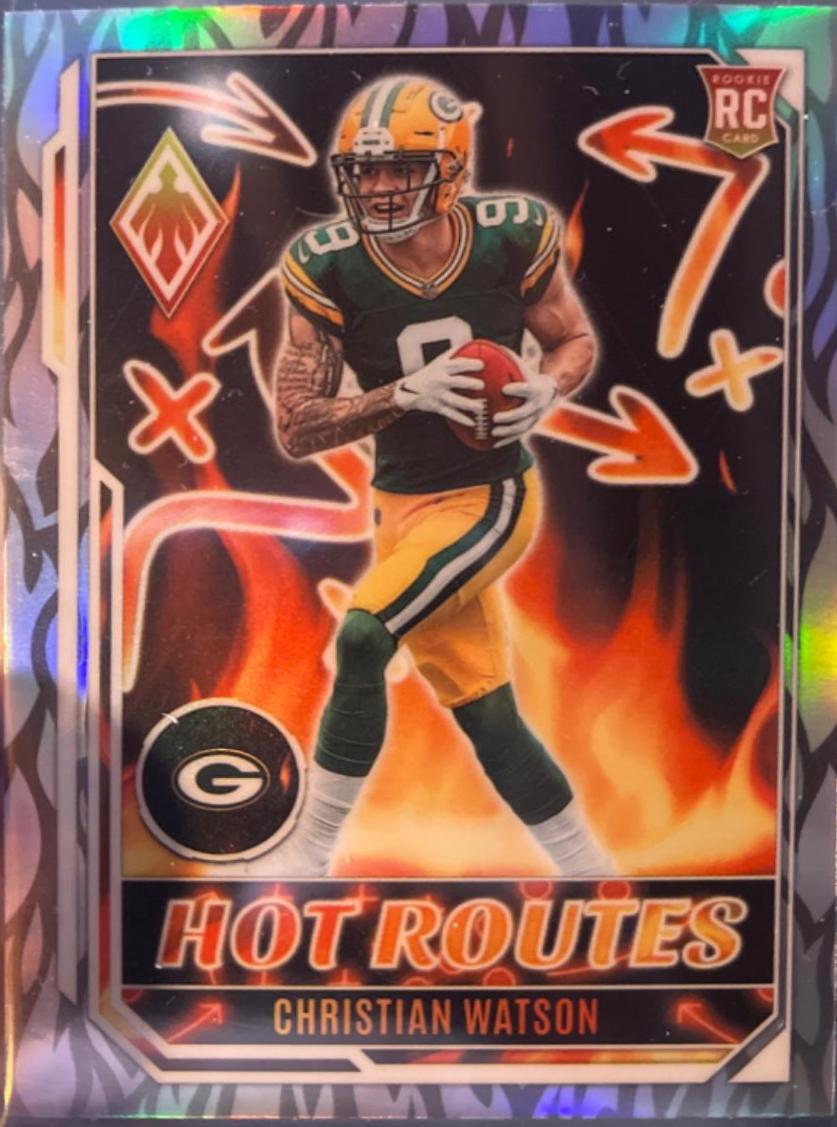 Christian Watson #HR-7 Football Cards 2022 Panini Phoenix Hot Routes