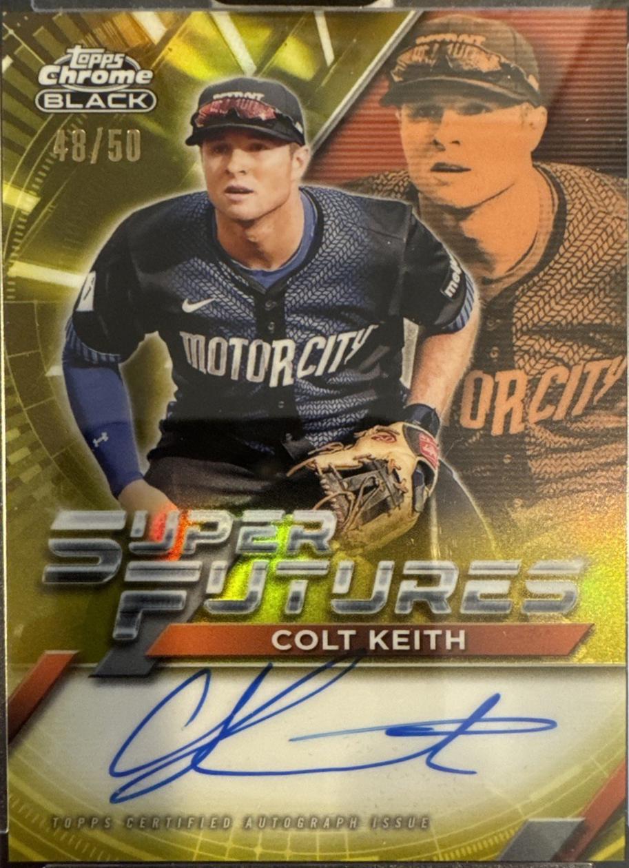 Colt Keith #FSA-CK Baseball Cards 2025 Topps Chrome Black Super Futures Autograph