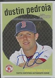 Dustin Pedroia #ROADP Baseball Cards 2008 Topps Heritage Real One Autographs