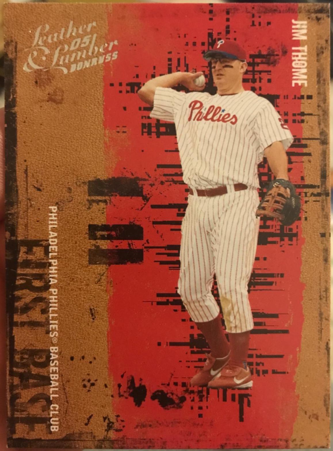 Jim Thome #65 Baseball Cards 2005 Donruss Leather & Lumber