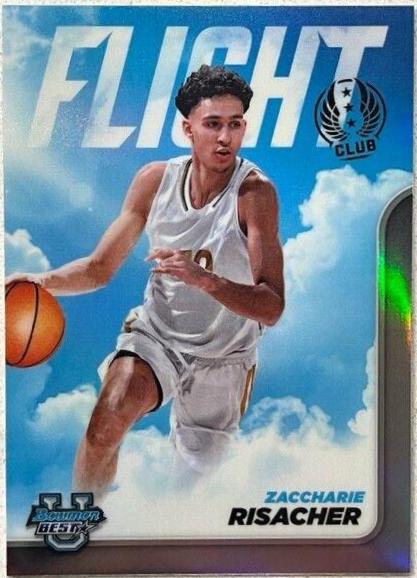 Zaccharie Risacher #FC-7 Basketball Cards 2023 Bowman Best University Flight Club
