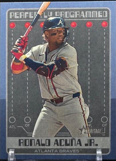 Ronald Acuna Jr. #PP-9 Baseball Cards 2024 Topps Heritage Perfectly Programmed