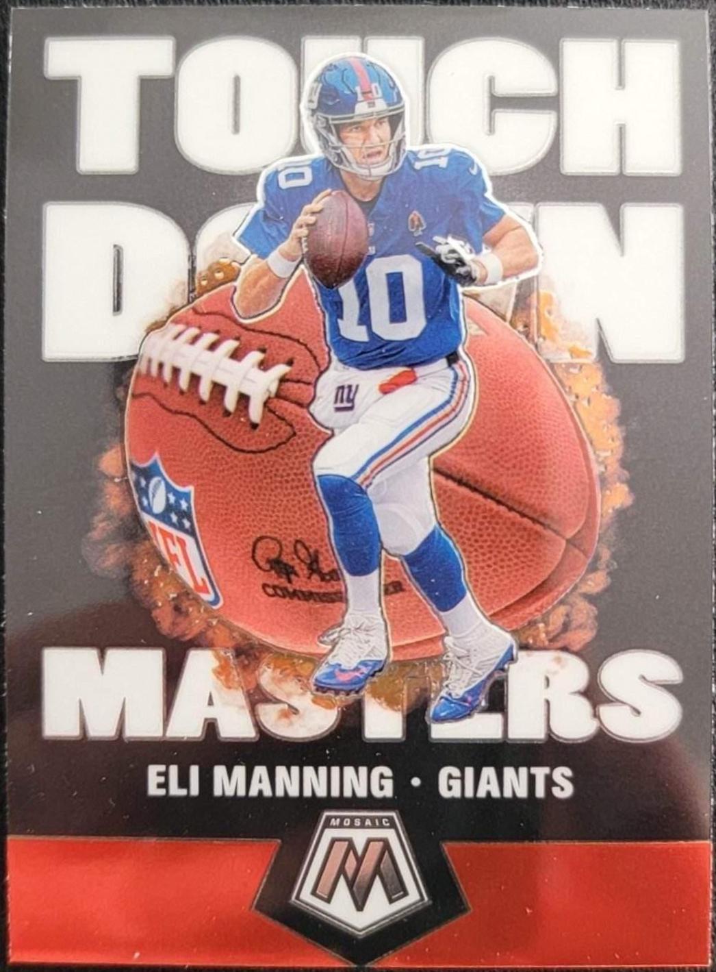 Eli Manning #TM13 Football Cards 2020 Panini Mosaic Touchdown Masters