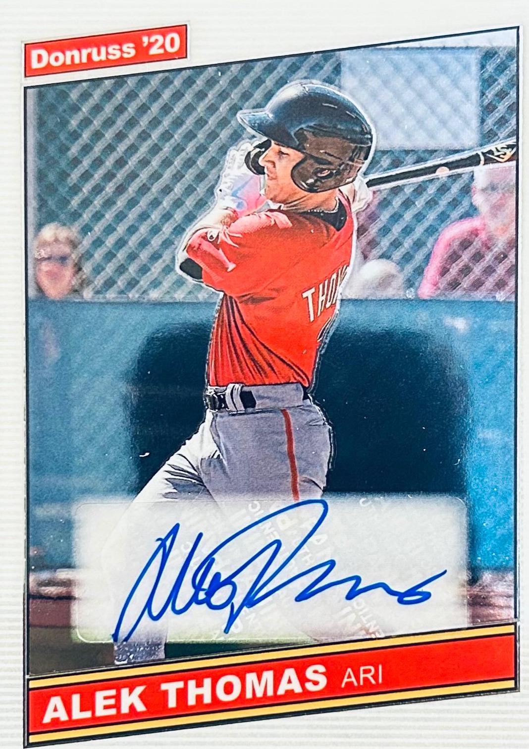 Alek Thomas #86S-AT Baseball Cards 2020 Panini Donruss Optic Signatures