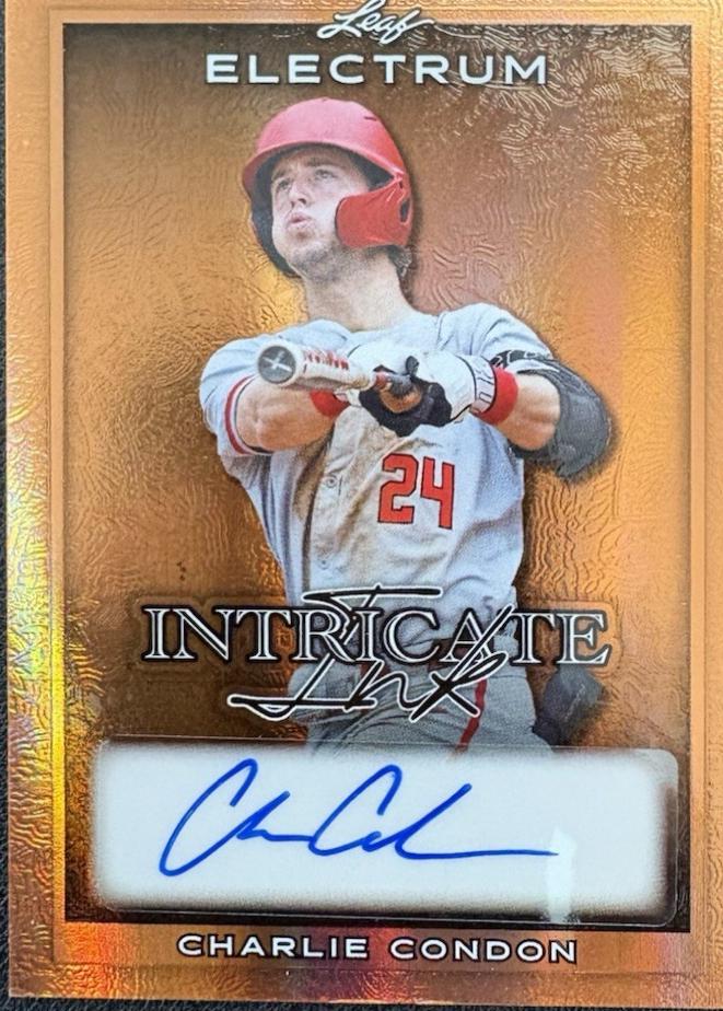 Charlie Condon #IIN-CC1 Baseball Cards 2024 Leaf Electrum Intricate Ink