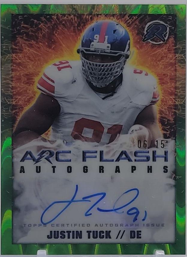 Justin Tuck [Lime Green Power Surge] #AFA-JT