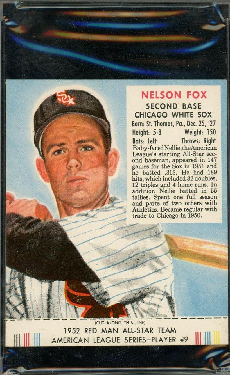 Nelson Fox #9 1952 Red Man Tobacco Baseball