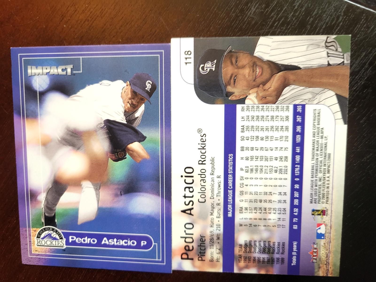 Pedro Astacio #118 Baseball Cards 2000 Fleer Impact