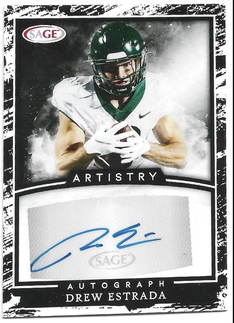 Drew Estrada #A-DE Football Cards 2022 Sage Hit Artistry Autographs
