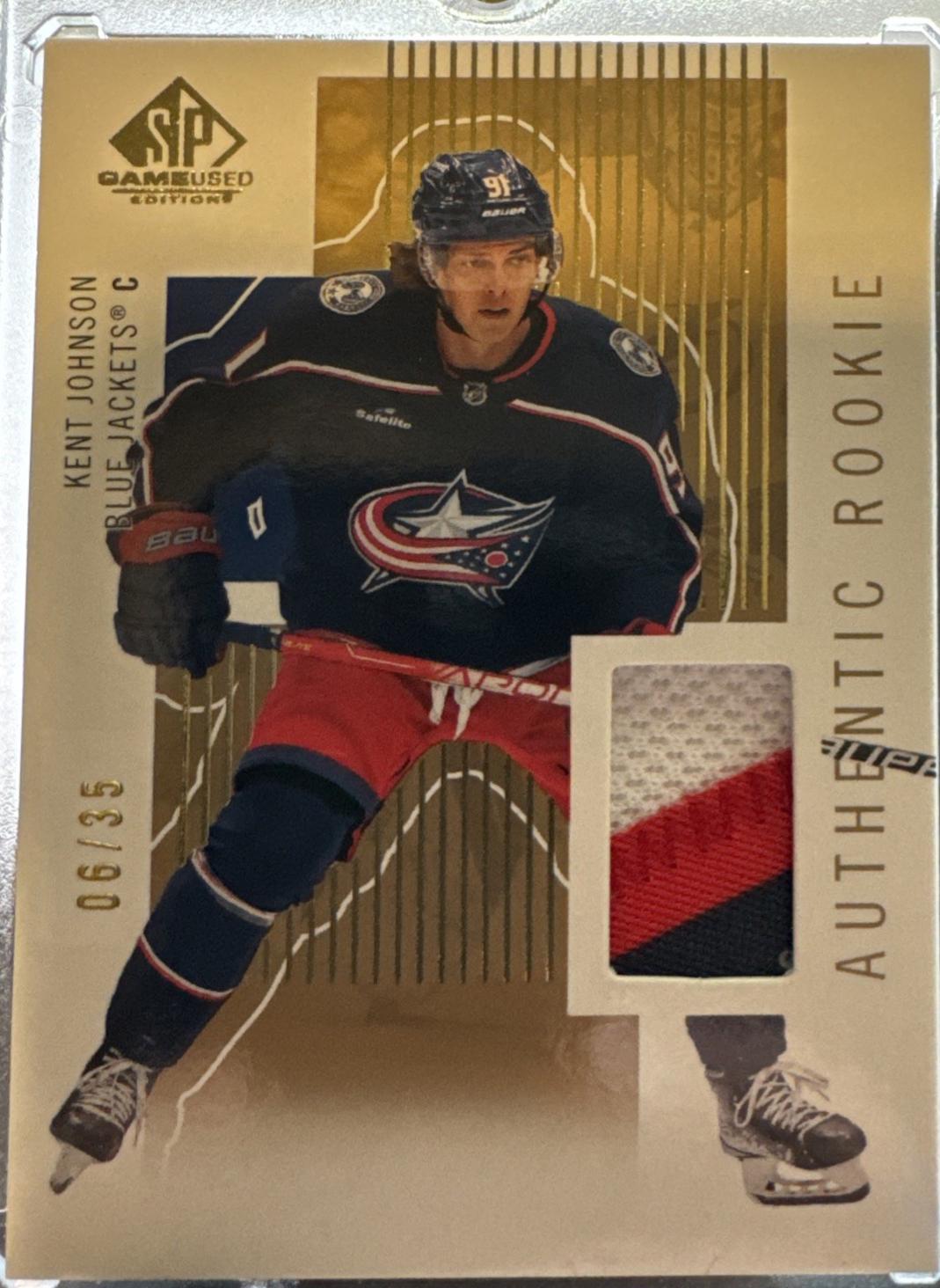 Kent Johnson #RR-KJ 2022 Sp Game Used Retro Renovations Jersey Hockey