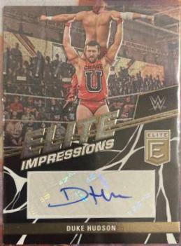 Duke Hudson [Black] #100 Wrestling Cards 2023 Donruss Elite WWE Elite Impressions