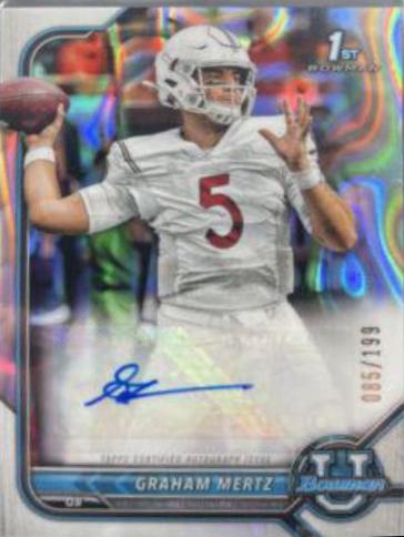 Graham Mertz #BCPA-GM 2021 Bowman University Chrome Autographs Football