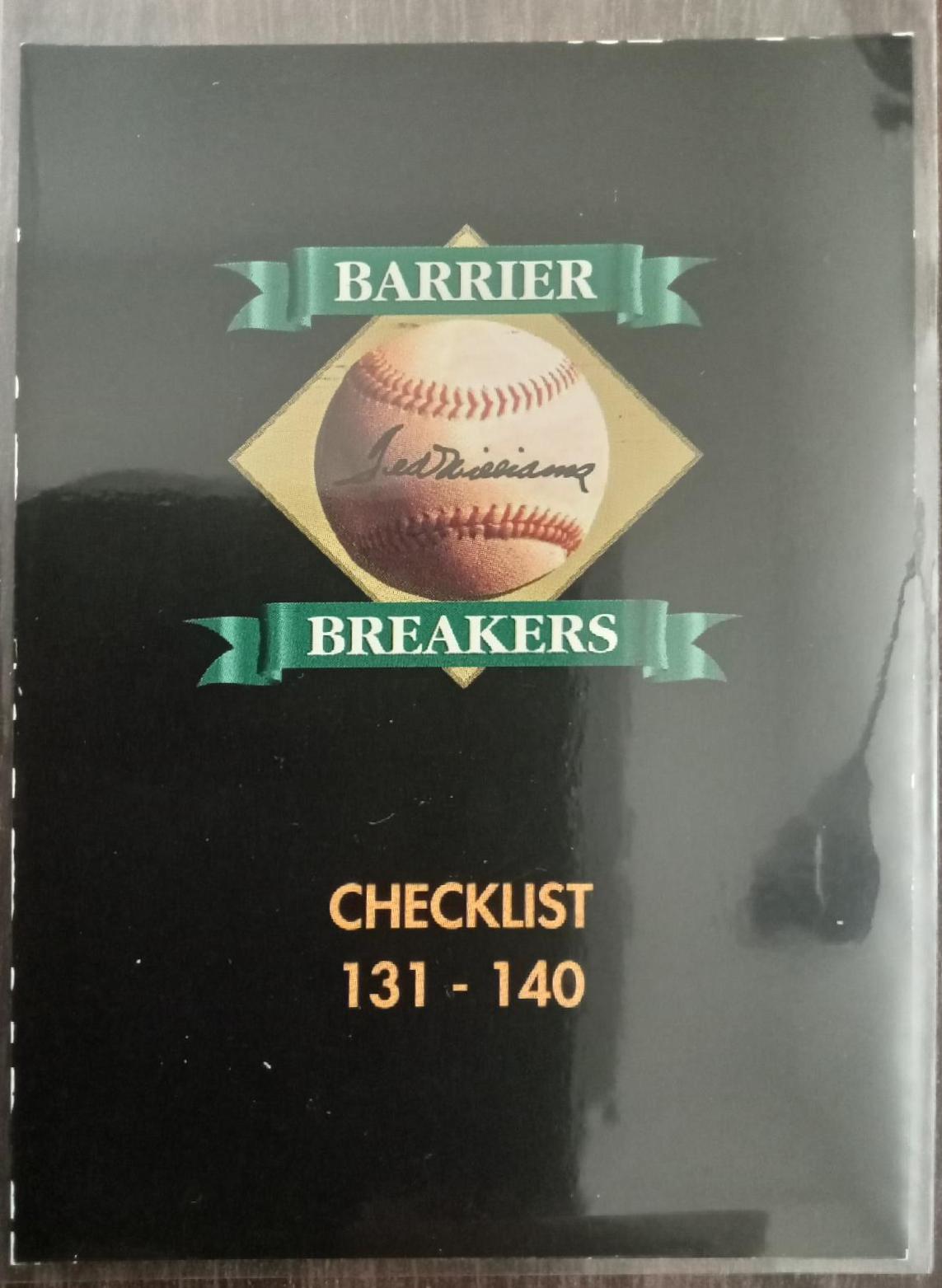 Barrier Breakers Checklist #140 1993 Ted Williams Co Baseball