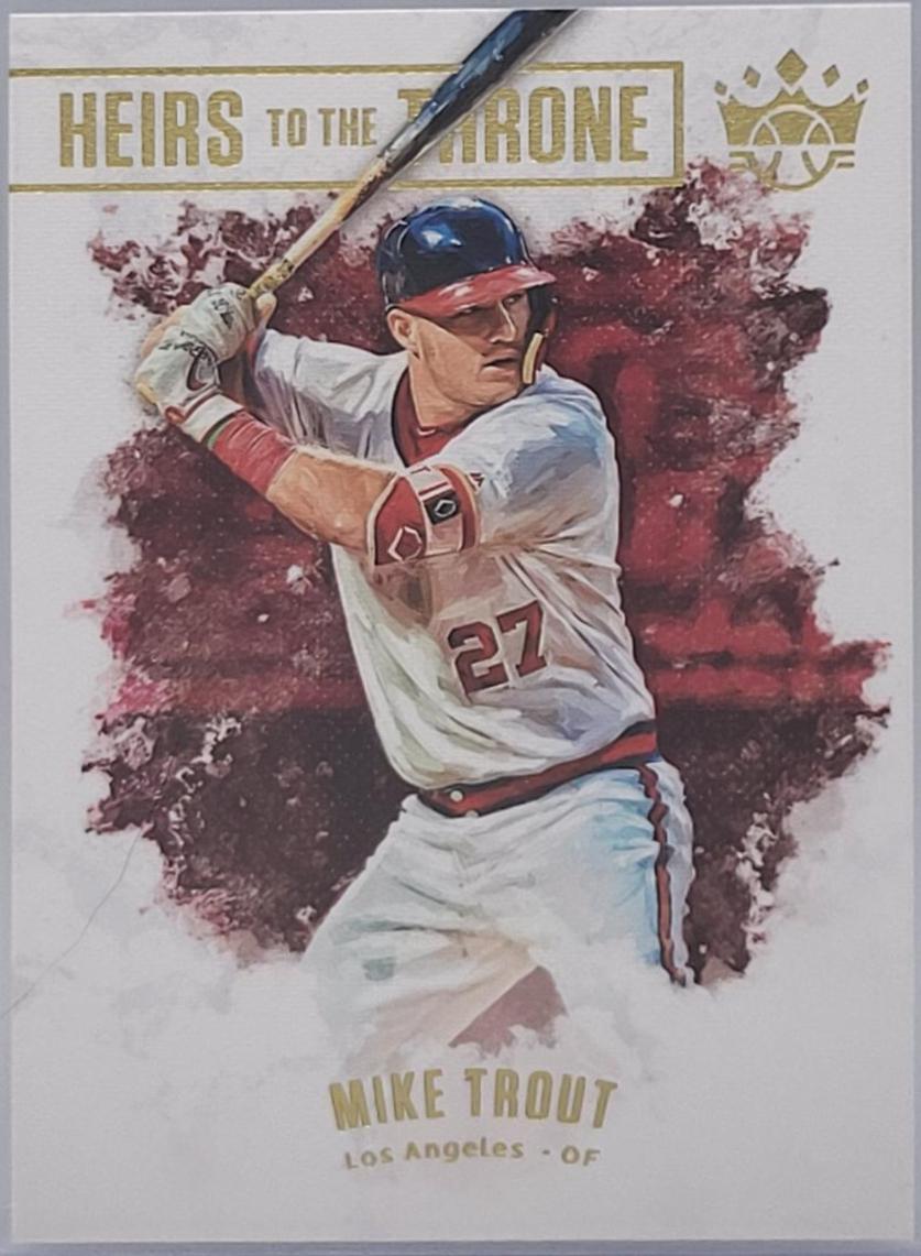 Mike Trout/Mickey Mantle #HTT-6 Baseball Cards 2019 Panini Diamond Kings Heirs to the Throne
