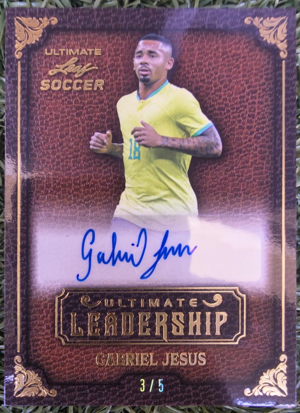 Gabriel Jesus #L-GJ1 2022 Leaf Ultimate Leadership Autograph Soccer