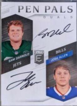 Sam Darnold Football Cards 2018 Panini Donruss Elite Pen Pals