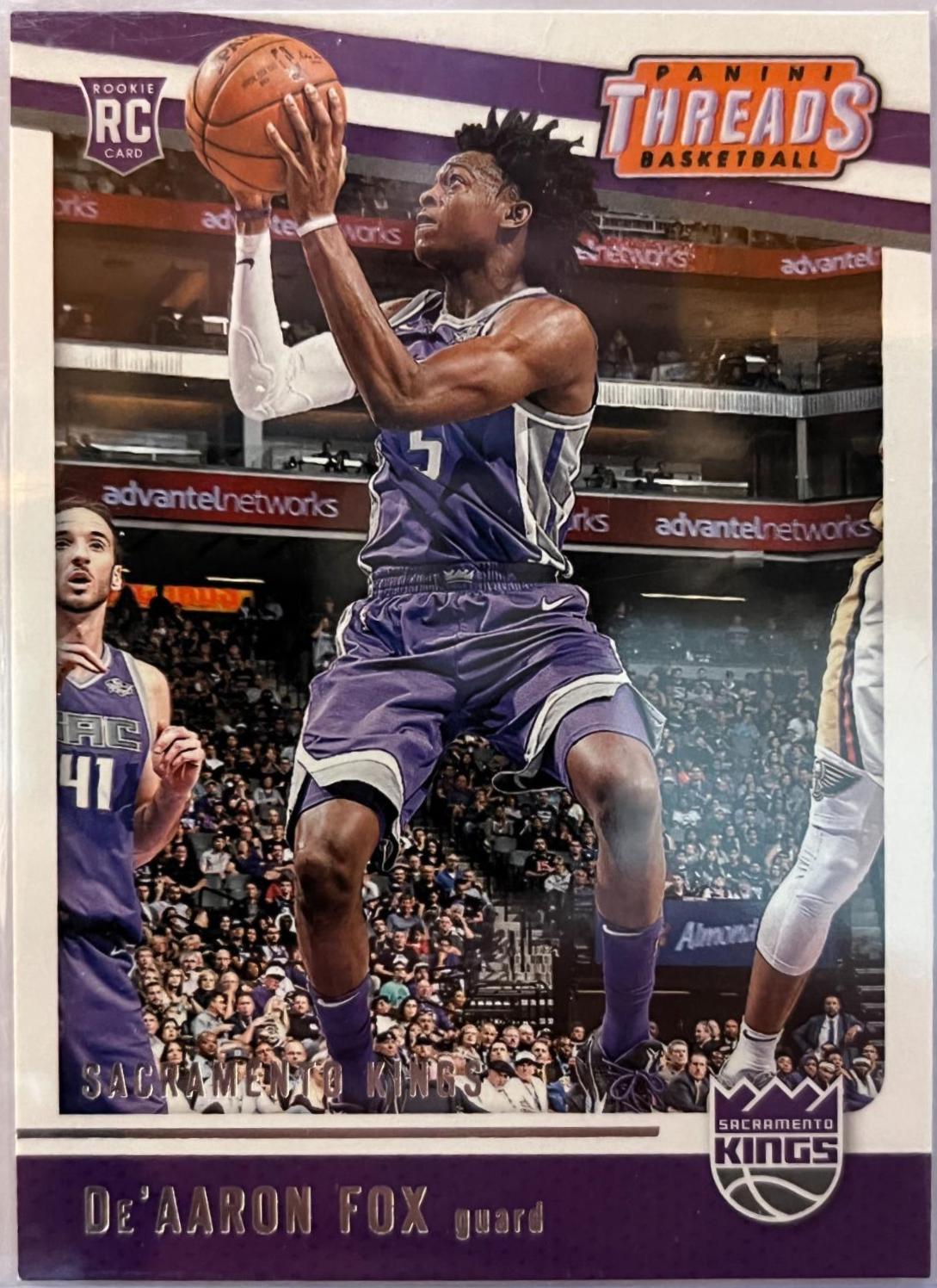 DE'Aaron Fox #90 Basketball Cards 2017 Panini Threads