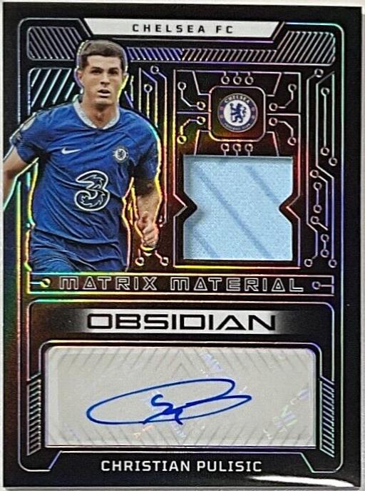 Christian Pulisic #MMA-CP Soccer Cards 2022 Panini Obsidian Matrix Material Autographs