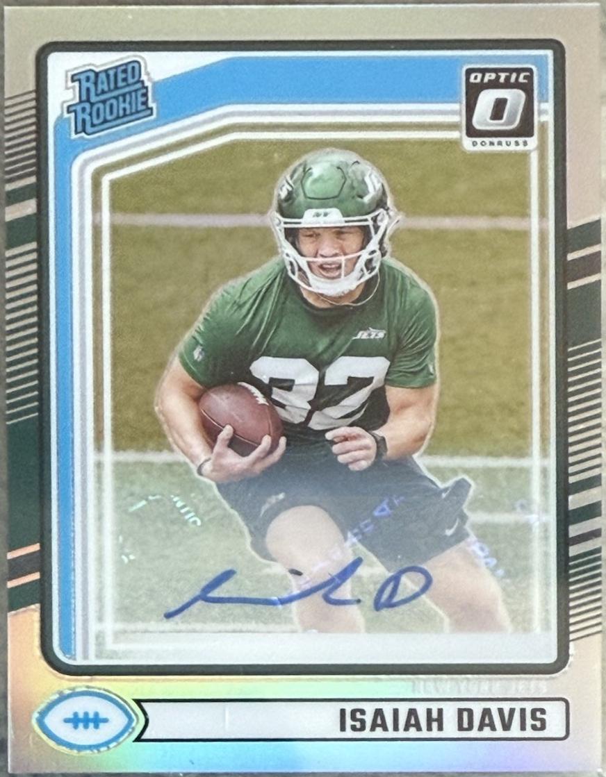 Isaiah Davis #386 Football Cards 2024 Panini Donruss Rated Rookies Autograph