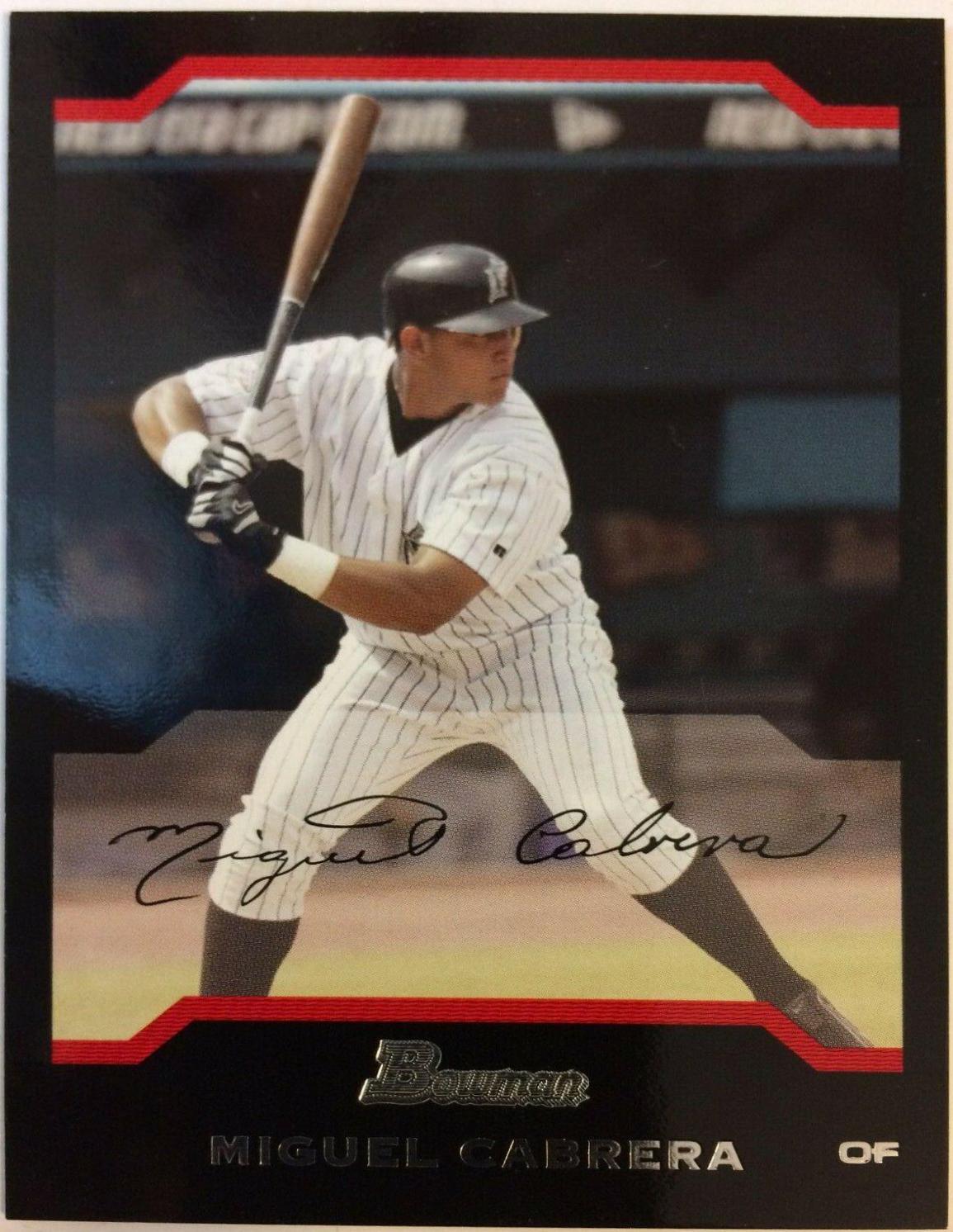 Miguel Cabrera #61 Baseball Cards 2004 Bowman