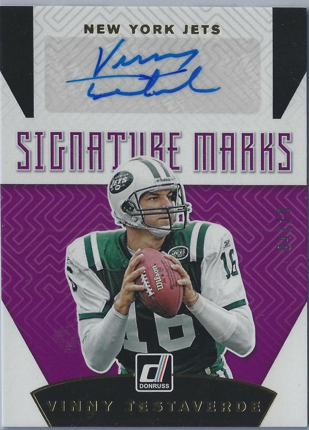 Vinny Testaverde #SM 33 Football Cards 2019 Donruss Signature Marks Autographs