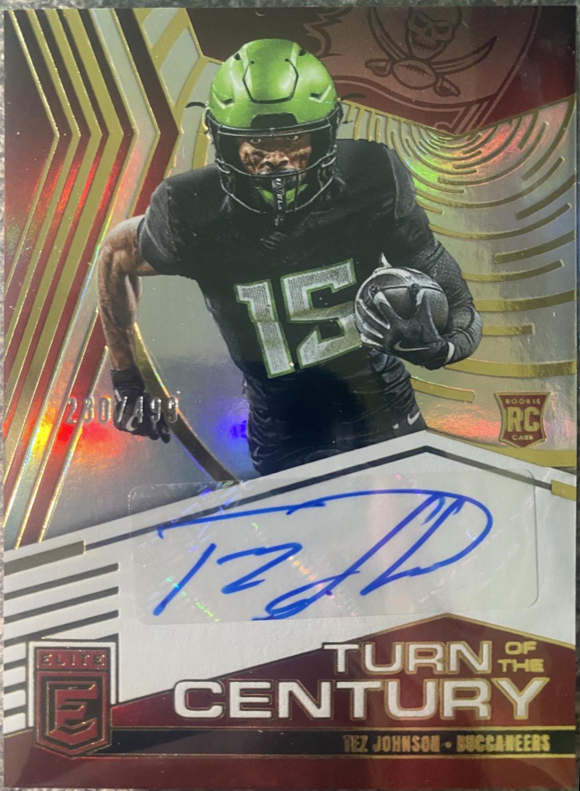 Tez Johnson #TOC-TJO 2025 Panini Donruss Elite Turn Of The Century Autograph Football