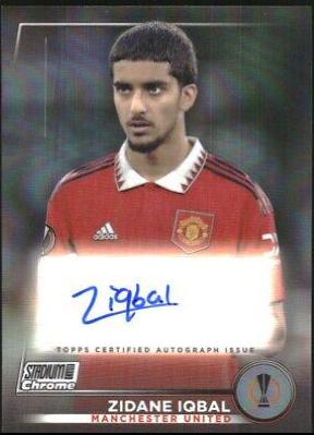 Zidane Iqbal #CA-ZI Soccer Cards 2022 Stadium Club Chrome UEFA Competitions Autographs