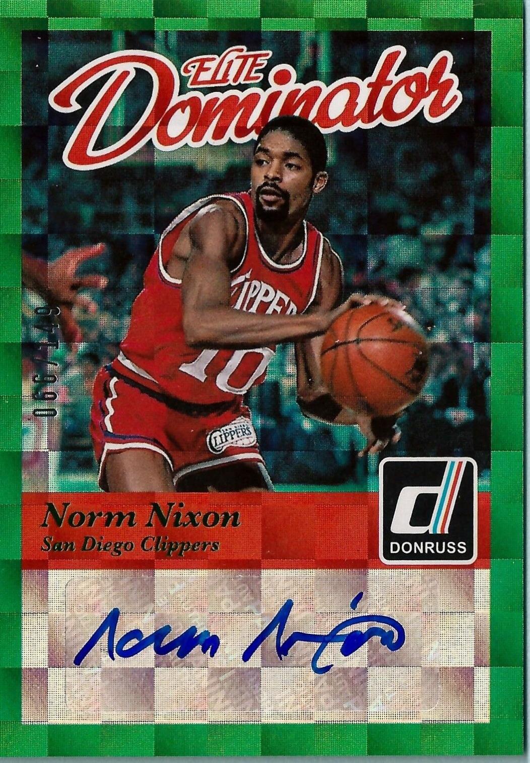 Norm Nixon #13 Basketball Cards 2014 Panini Donruss Elite Dominators Signatures