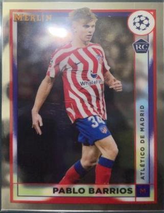 Pablo Barrios #27 Soccer Cards 2022 Topps Merlin Chrome UEFA Club Competitions